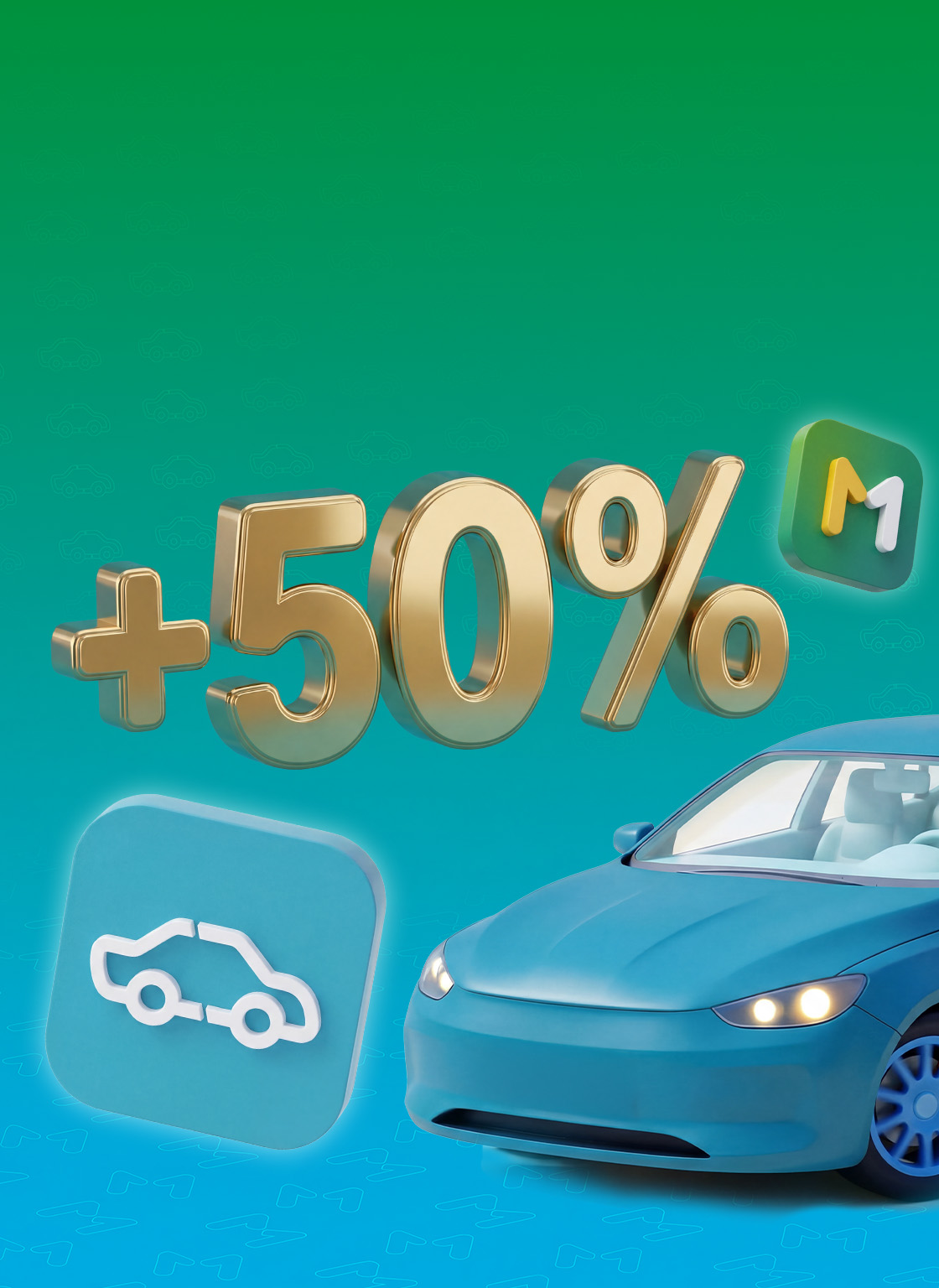 Mashina.kg promotion — get a 50% bonus for listing promotion when topping up via MBANK