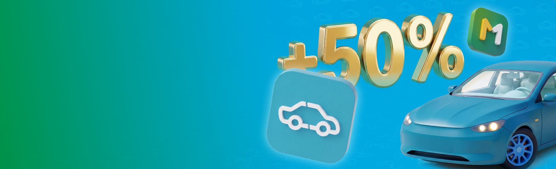 Акция Mashina.kg — +50% бонус на продвижение объявления при пополнении через MBANK